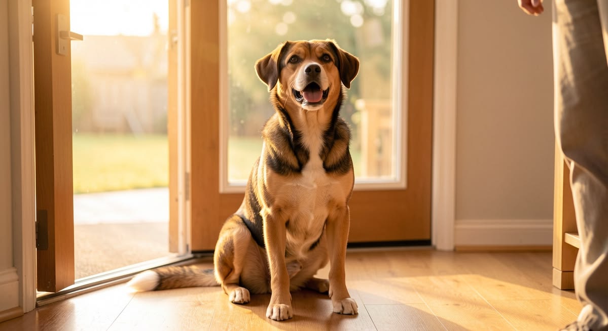 A person comfortably interacting with their emotional support animal at home, illustrating the benefits of a cheap ESA letter obtained through a fast online assessment.